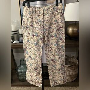2/$30 Express Pretty Floral Cropped Pants 3 / 4